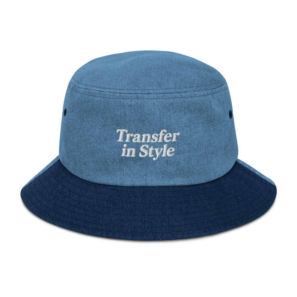 Transfer in Style Denim bucket hat