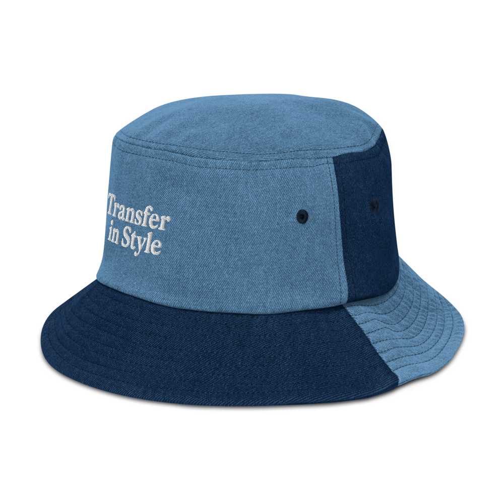 Transfer in Style Denim bucket hat