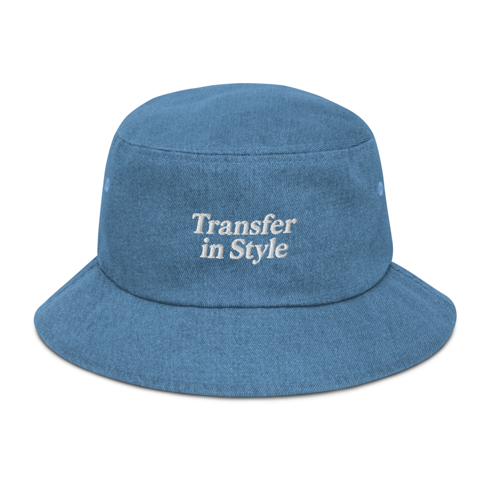 Transfer in Style Denim bucket hat
