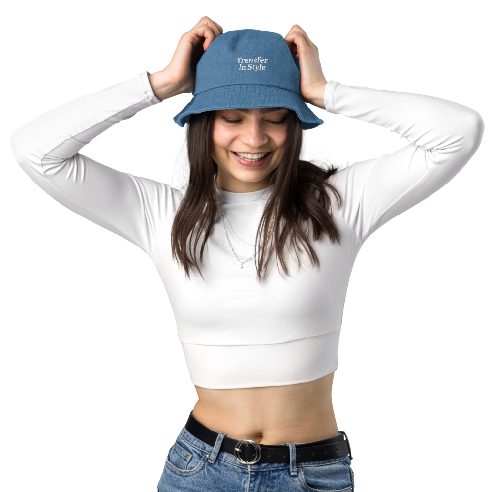 Transfer in Style Denim bucket hat