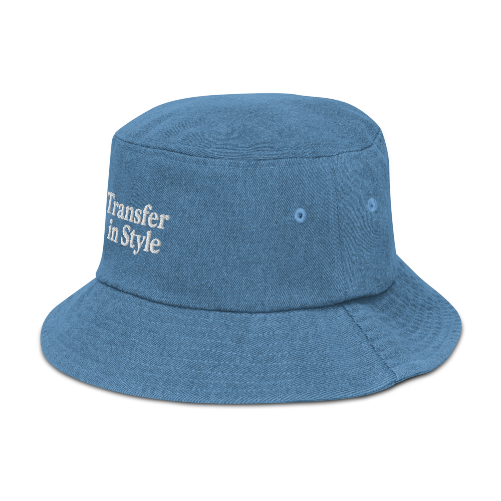 Transfer in Style Denim bucket hat